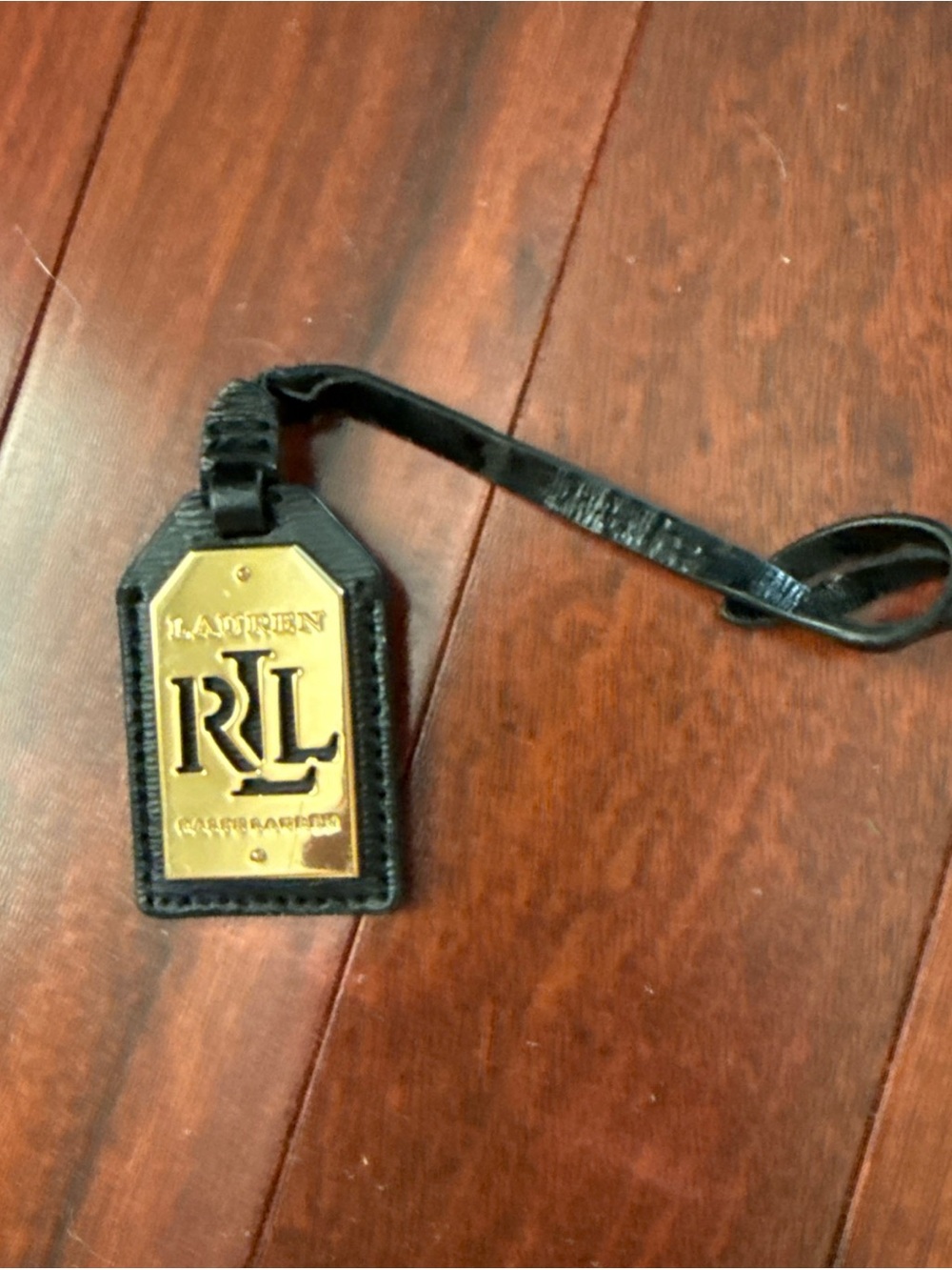 Lauren Ralph Lauren Bag Purse Charm Gold Tone Plaque Handbag Tag - Picture 3 of 5